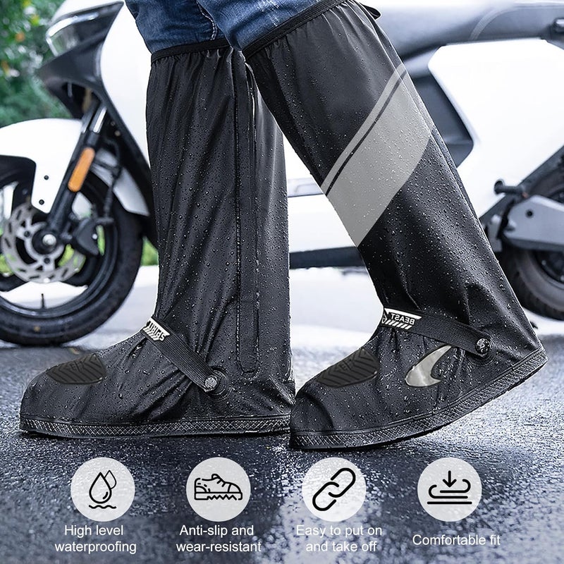 CEMILA Waterproof Shoe Covers Motorcycle Rain Shoe Cover Reusable Rain Boot Rainproof Shoes Cover for Men and Women - Image 2